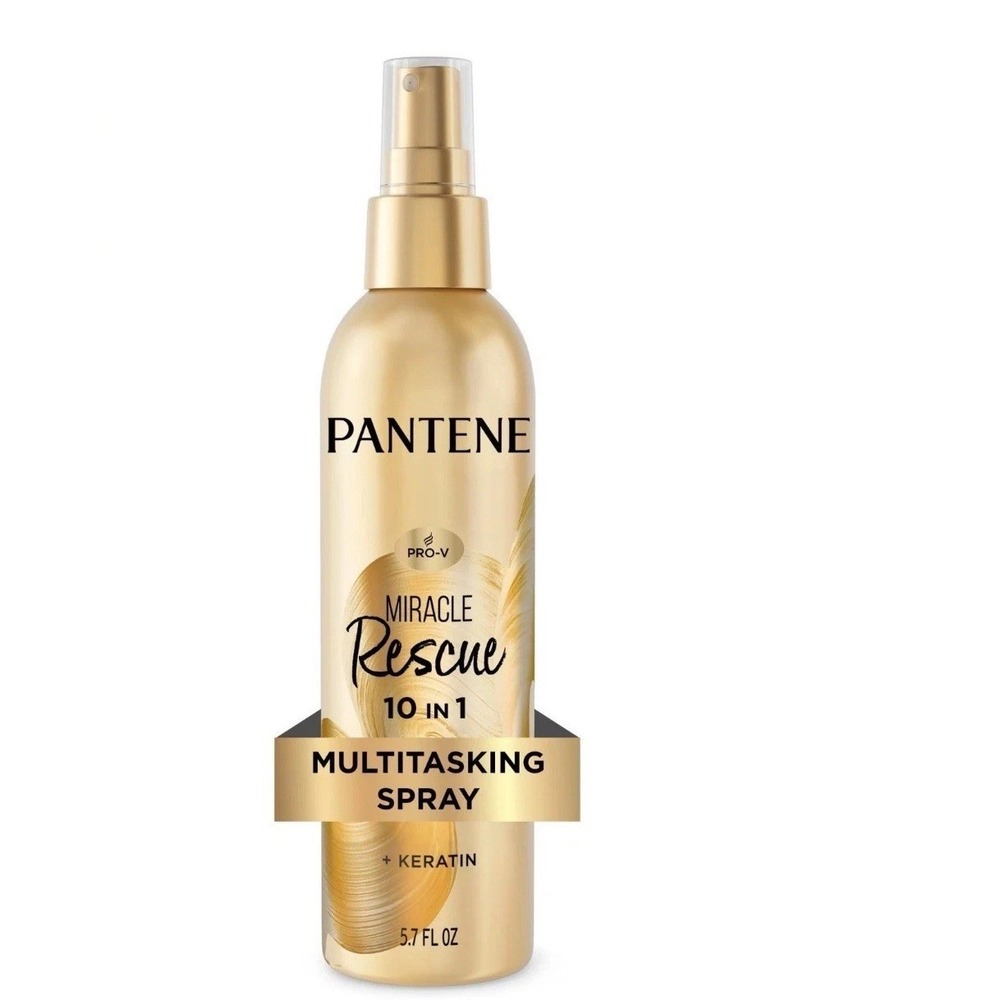 ✅Pantene Miracle Rescue 10 in 1 Multitasking Leave in Spray Conditioner, 5.7 Oz